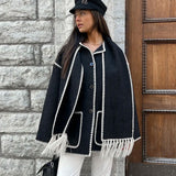 The Highland Fringe Coat & Scarf Set