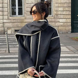 The Highland Fringe Coat & Scarf Set