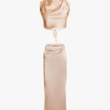 Marielle Butter Cream Satin Set