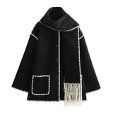 The Highland Fringe Coat & Scarf Set