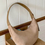 Lydia Halfmoon faux suede Bag