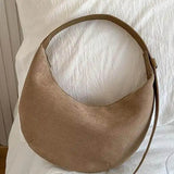 Lydia Halfmoon faux suede Bag