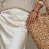 The Riviera Silk-Satin Maxi (Includes Free Cloud-Knit V-Neck)